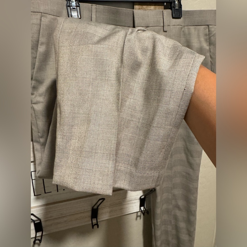 Haggar Premium Stretch Tailored Fit Pants - Light Brown - Picture 6 of 10